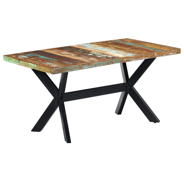 vidaXL Dining Table 160x80x75 cm Solid Reclaimed Wood