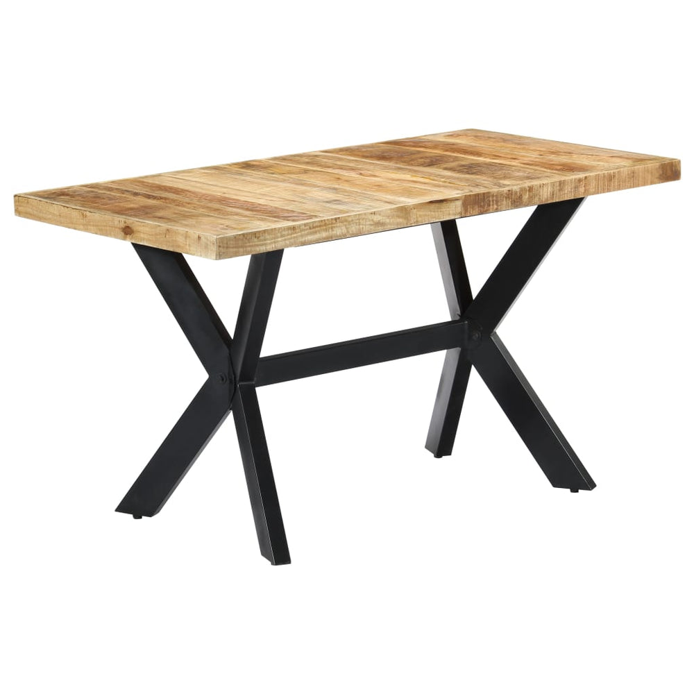vidaXL Dining Table 140x70x75 cm Rough Mango Wood