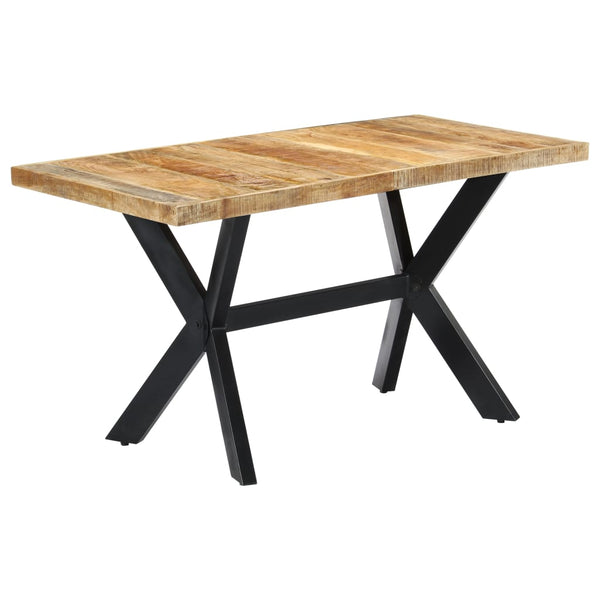 vidaXL Dining Table 140x70x75 cm Rough Mango Wood