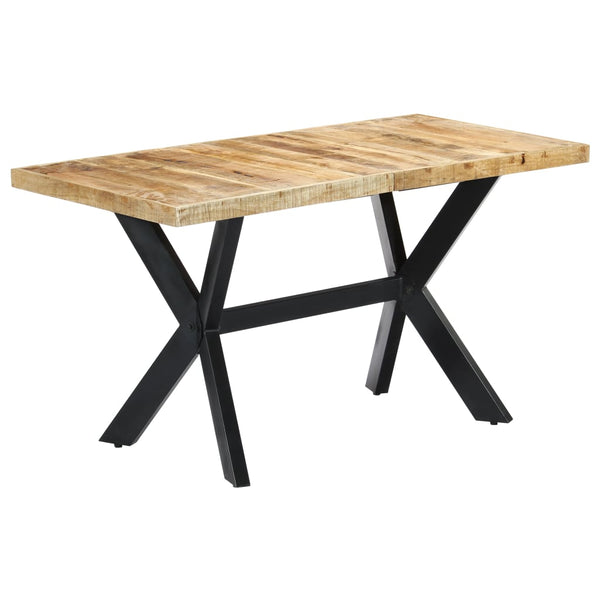 vidaXL Dining Table 140x70x75 cm Rough Mango Wood