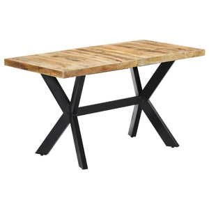 vidaXL Dining Table 140x70x75 cm Rough Mango Wood