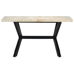 vidaXL Dining Table 140x70x75 cm Solid Mango Wood Bleached