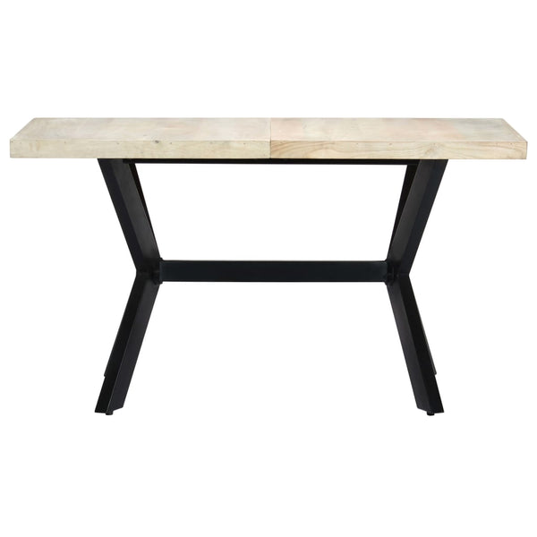 vidaXL Dining Table 140x70x75 cm Solid Mango Wood Bleached