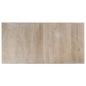 vidaXL Dining Table 140x70x75 cm Solid Mango Wood Bleached