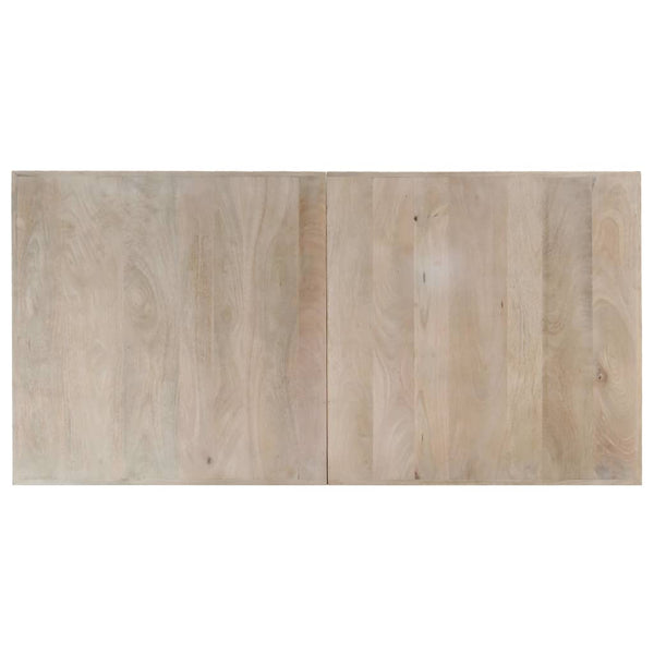 vidaXL Dining Table 140x70x75 cm Solid Mango Wood Bleached