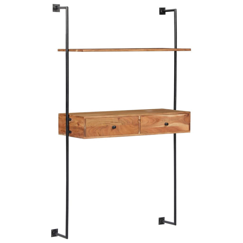 vidaXL Wall Desk 90x40x170 cm Solid Acacia Wood