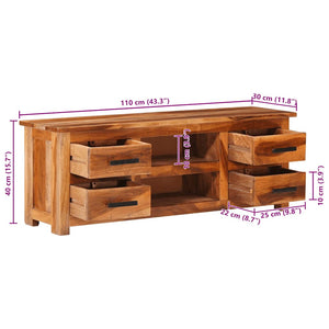 vidaXL TV Cabinet 110x30x40 cm Solid Wood