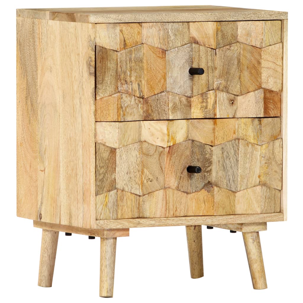 vidaXL Nightstand 40x30x50 cm Solid Mango Wood