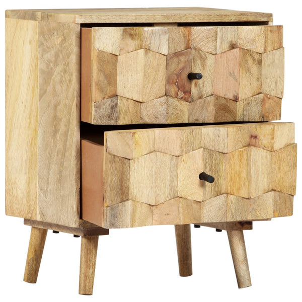 vidaXL Nightstand 40x30x50 cm Solid Mango Wood