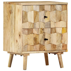 vidaXL Nightstand 40x30x50 cm Solid Mango Wood