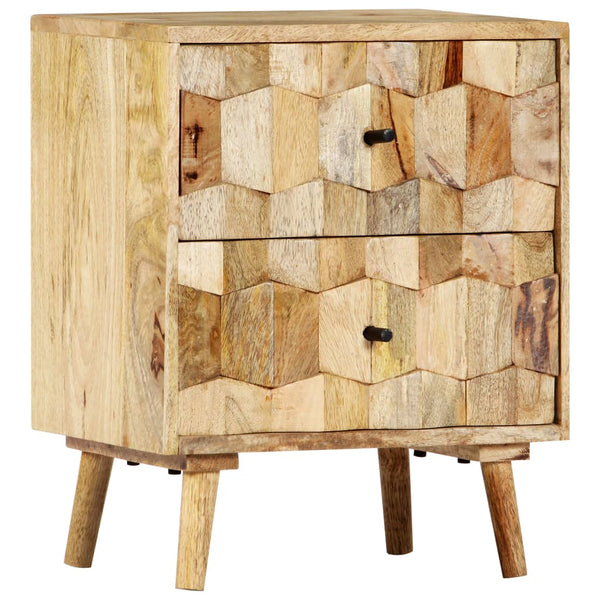 vidaXL Nightstand 40x30x50 cm Solid Mango Wood