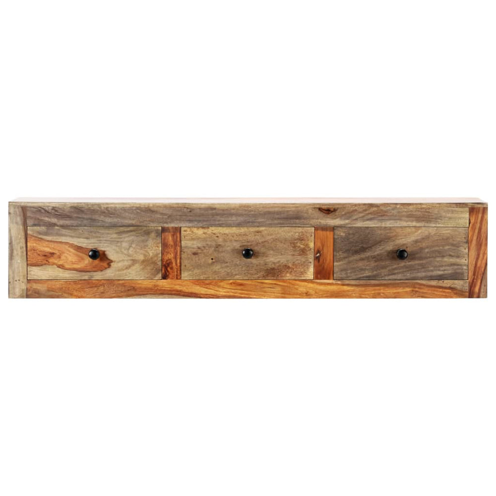 vidaXL Wall-Mounted Console Table 100x25x20 cm Solid Acacia Wood