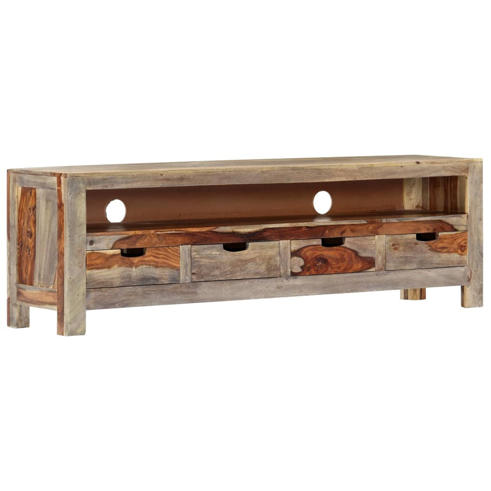 vidaXL TV Cabinet 130x30x40 cm Solid Acacia Wood
