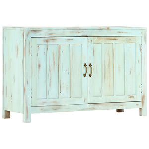 vidaXL Sideboard Light Blue 110x35x70 cm Solid Mango Wood