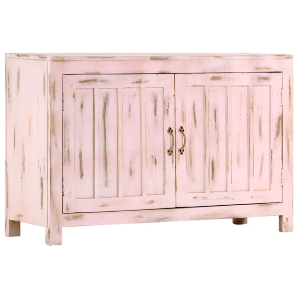 vidaXL Sideboard Light Pink 110x35x70 cm Solid Mango Wood