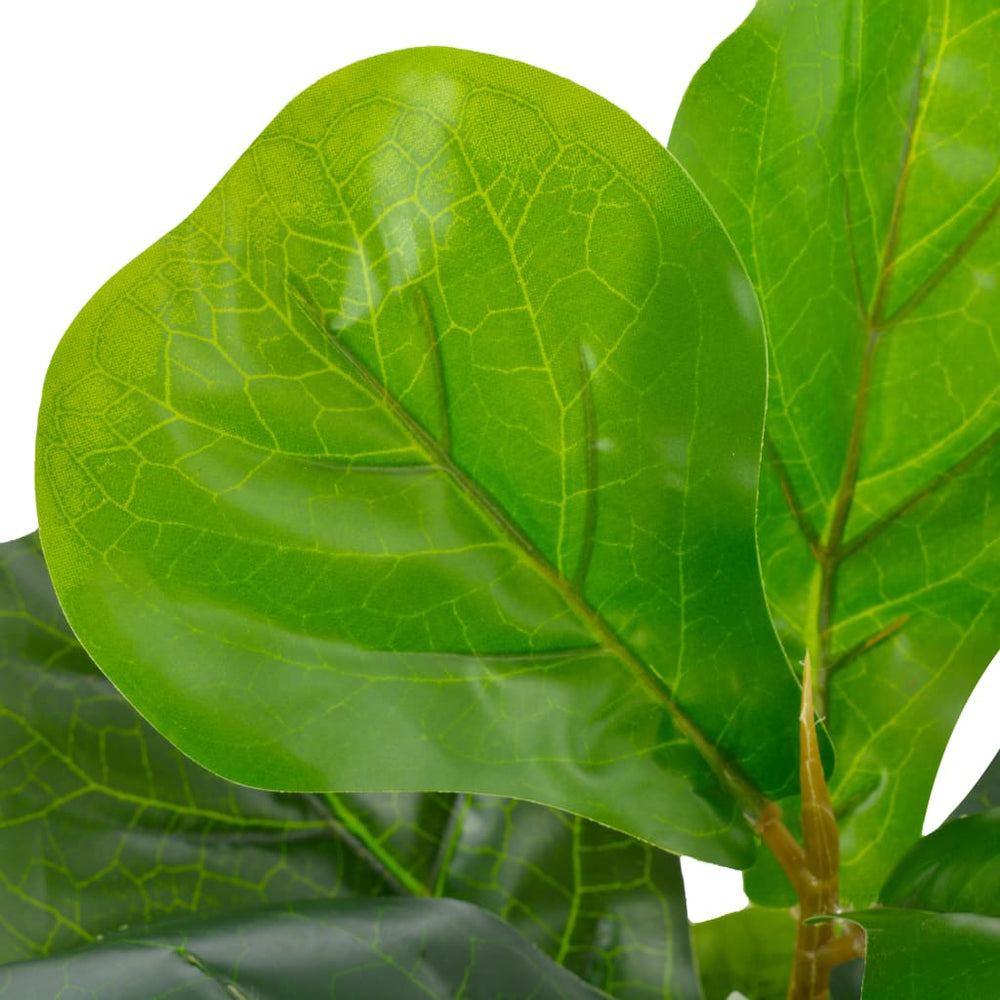vidaXL Artificial Fiddle Leaf Fig Plant with Pot Green 45 cm