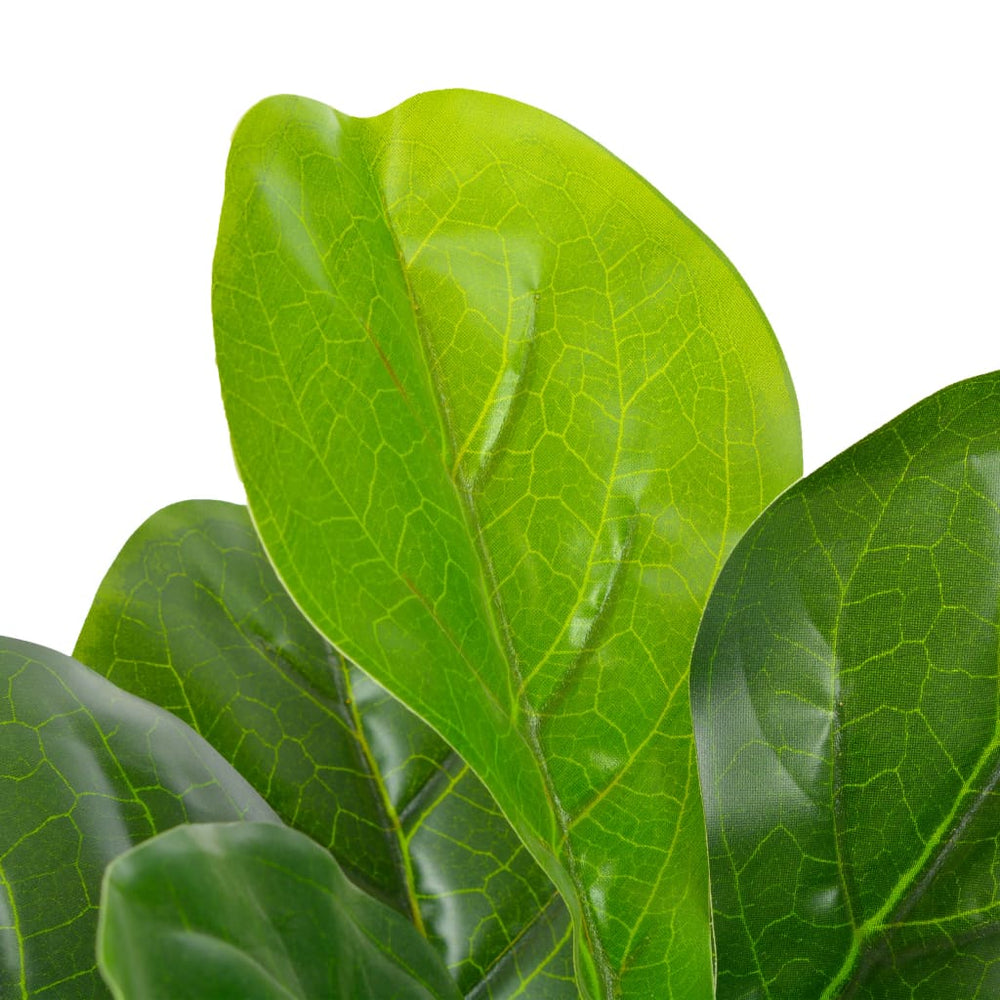 vidaXL Artificial Fiddle Leaf Fig Plant with Pot Green 90 cm