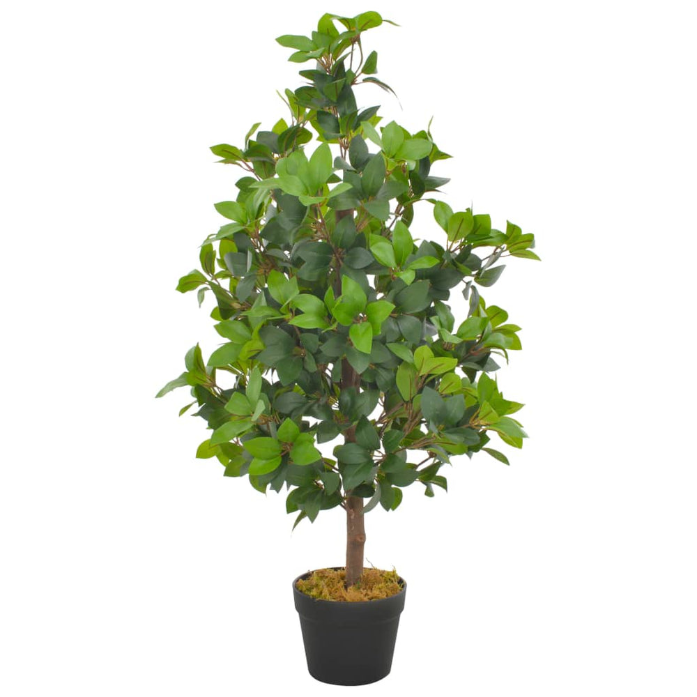 vidaXL Artificial Laurel Tree with Pot Green 90 cm