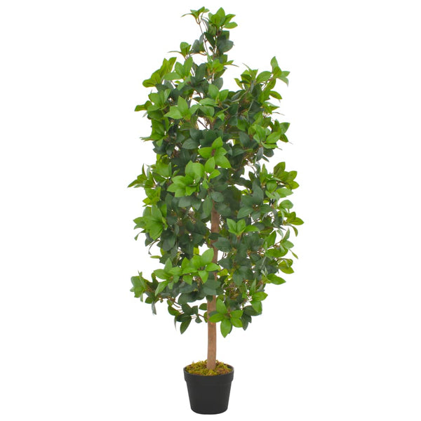 vidaXL Artificial Laurel Tree with Pot Green 120 cm