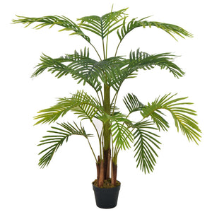 vidaXL Artificial Palm Plant with Pot Green 120 cm