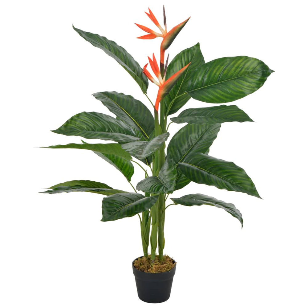 vidaXL Artificial Plant Bird of Paradise with Pot Red 100 cm