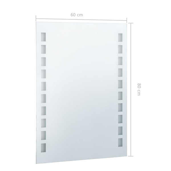 vidaXL LED Bathroom Wall Mirror 60x80 cm