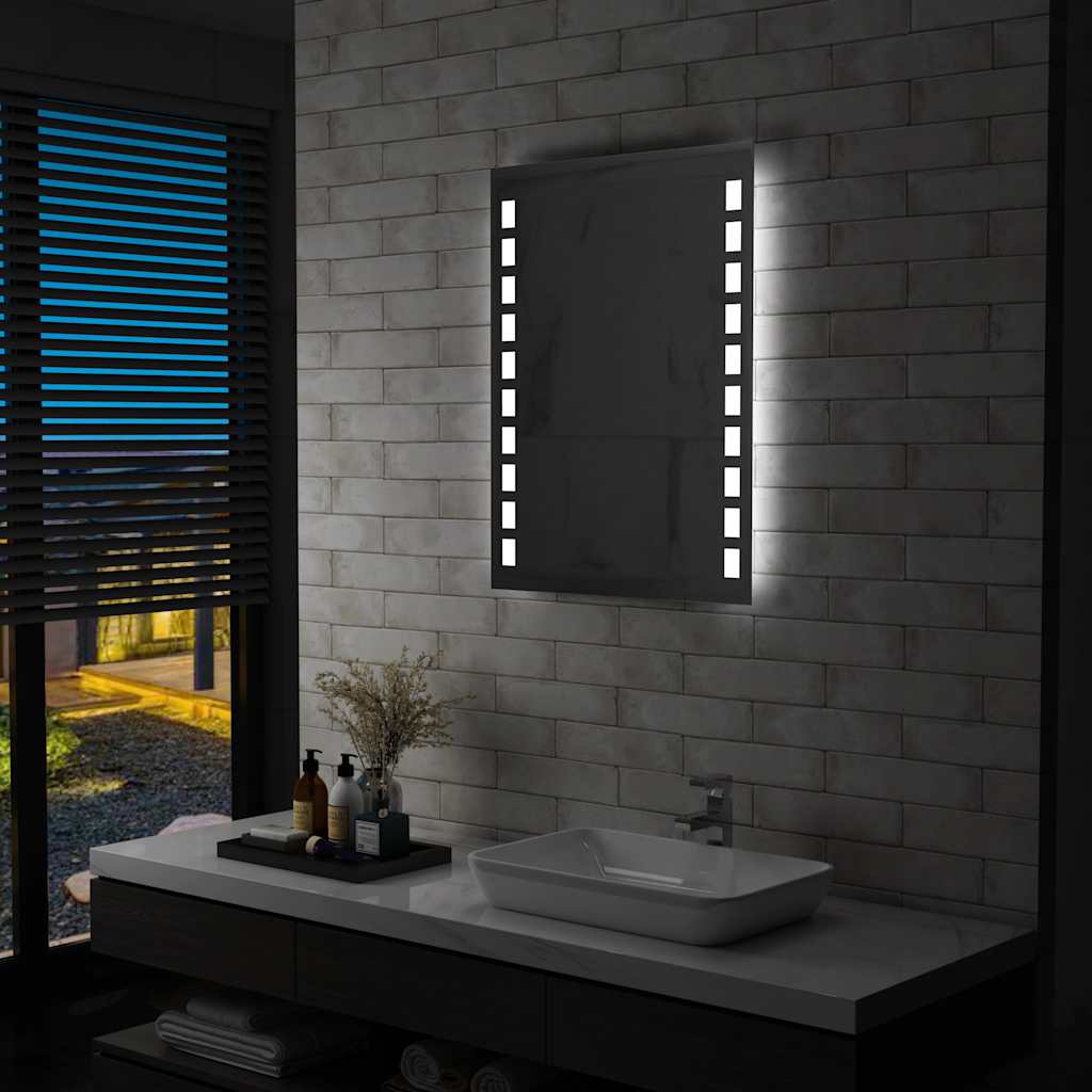 vidaXL LED Bathroom Wall Mirror 60x80 cm