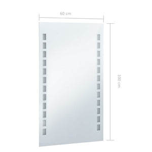 vidaXL Bathroom Wall Mirror with LEDs 60x100 cm