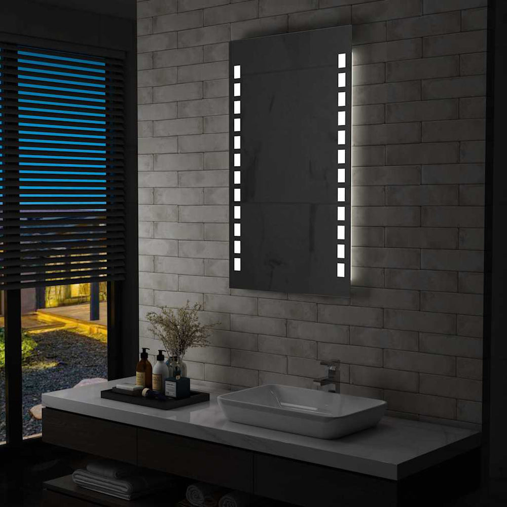 vidaXL Bathroom Wall Mirror with LEDs 60x100 cm