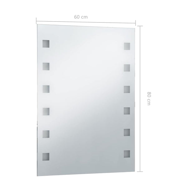 vidaXL LED Bathroom Wall Mirror 60x80 cm