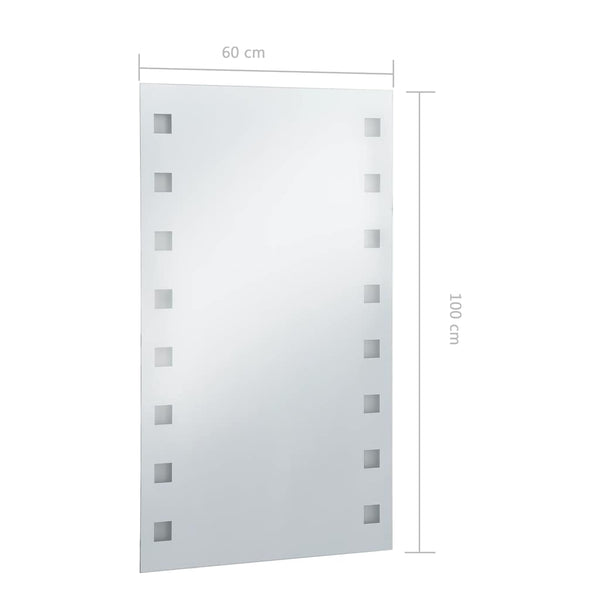vidaXL Bathroom Wall Mirror with LEDs 60x100 cm