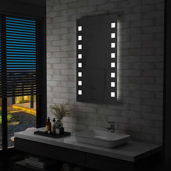 vidaXL Bathroom Wall Mirror with LEDs 60x100 cm