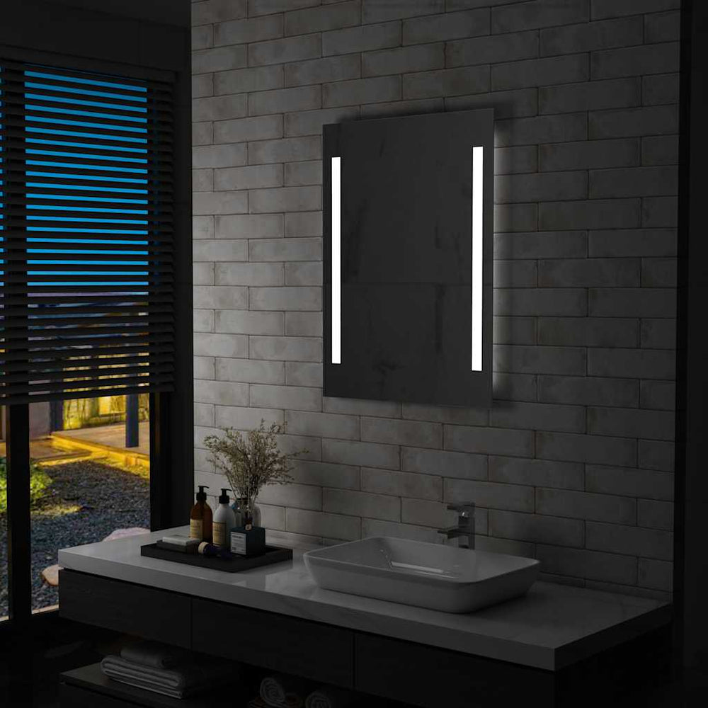 vidaXL LED Bathroom Wall Mirror 60x80 cm