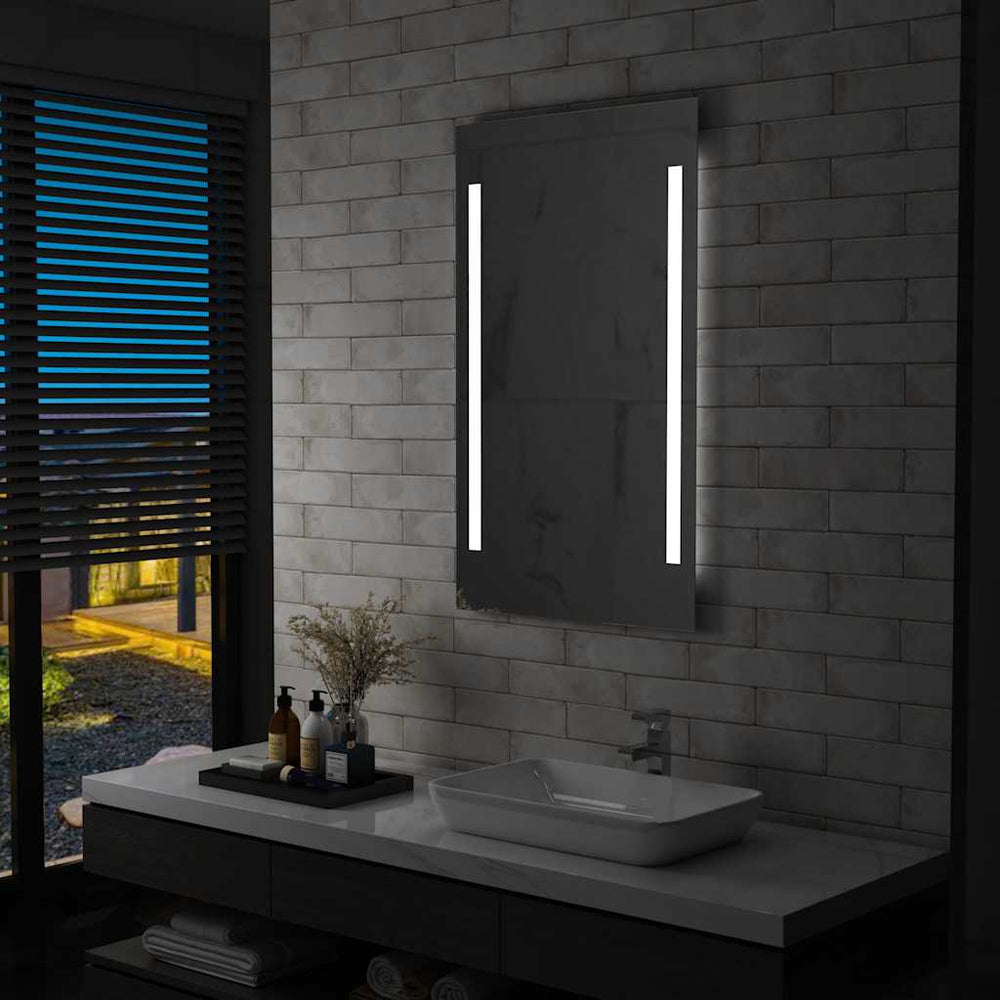 vidaXL Bathroom Wall Mirror with LEDs 60x100 cm