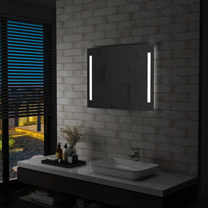 vidaXL Bathroom LED Wall Mirror 80x60 cm