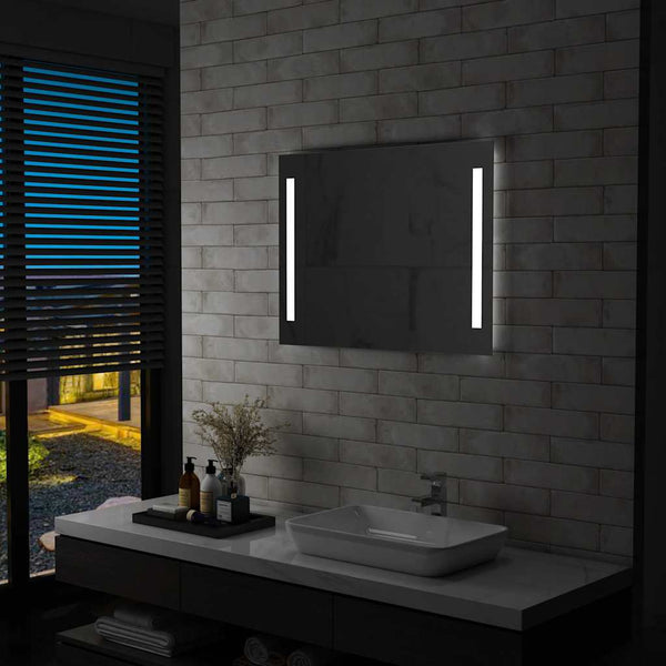 vidaXL Bathroom LED Wall Mirror 80x60 cm