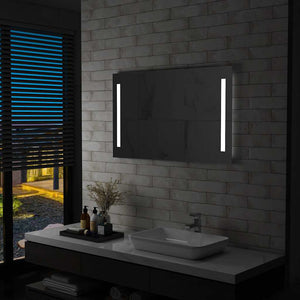 vidaXL Bathroom Wall Mirror with LEDs 100x60 cm