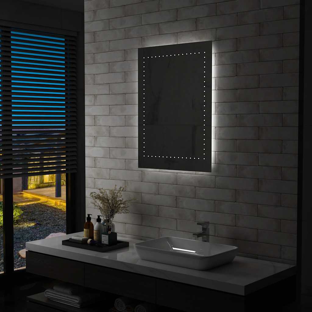 vidaXL LED Bathroom Wall Mirror 60x80 cm