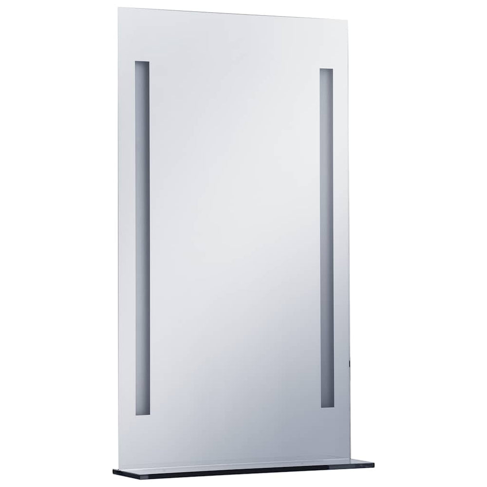 vidaXL Bathroom Wall Mirror with LED and Shelf 60x100 cm