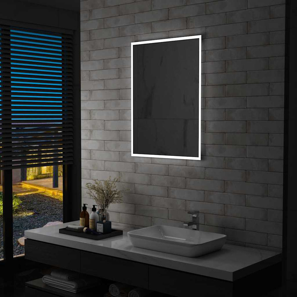 vidaXL LED Bathroom Wall Mirror 60x80 cm