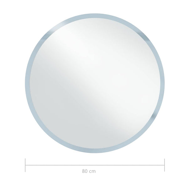 vidaXL Bathroom Mirror with LED 80 cm