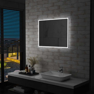 vidaXL Bathroom LED Wall Mirror 80x60 cm