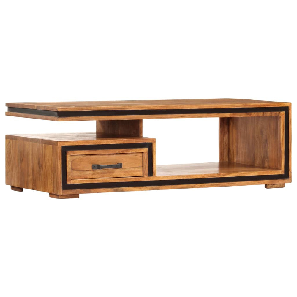 vidaXL Coffee Table Solid Acacia Wood 100x45x33 cm