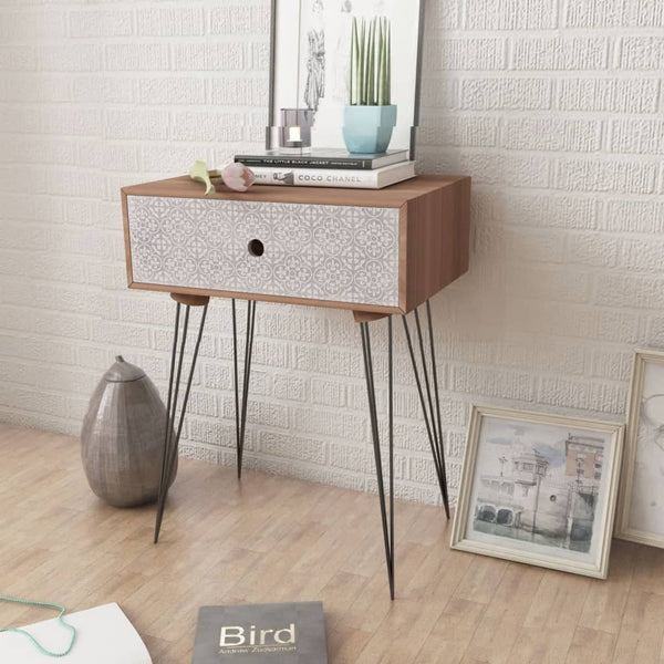 vidaXL Nightstands with Drawer 2 pcs Brown