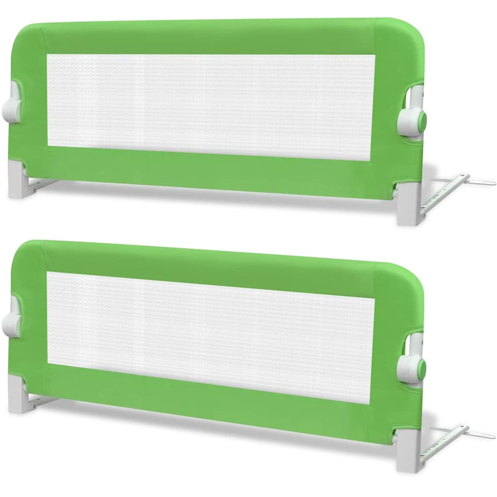 vidaXL Toddler Bed Rail 2 pcs Green 102x42 cm