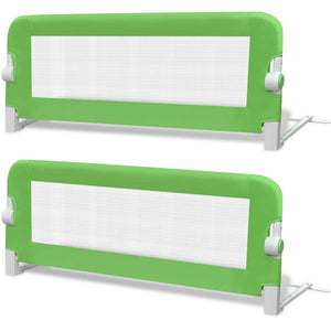 vidaXL Toddler Bed Rail 2 pcs Green 102x42 cm