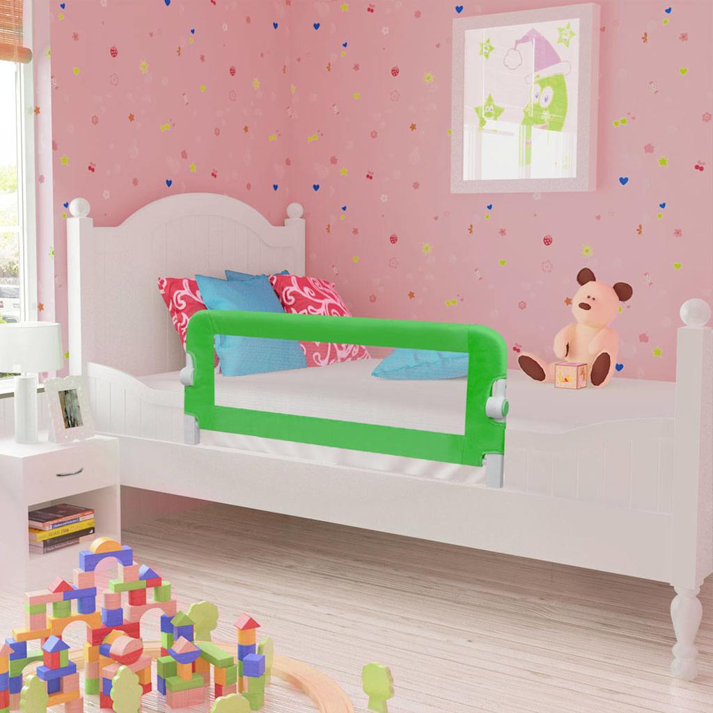 vidaXL Toddler Bed Rail 2 pcs Green 102x42 cm