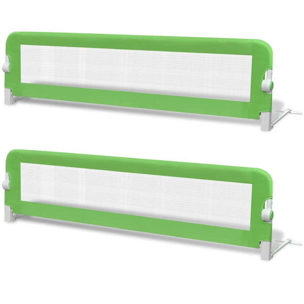 vidaXL Toddler Bed Rail 2 pcs. Green 150x42 cm