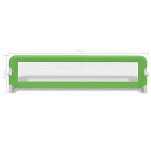 vidaXL Toddler Bed Rail 2 pcs. Green 150x42 cm