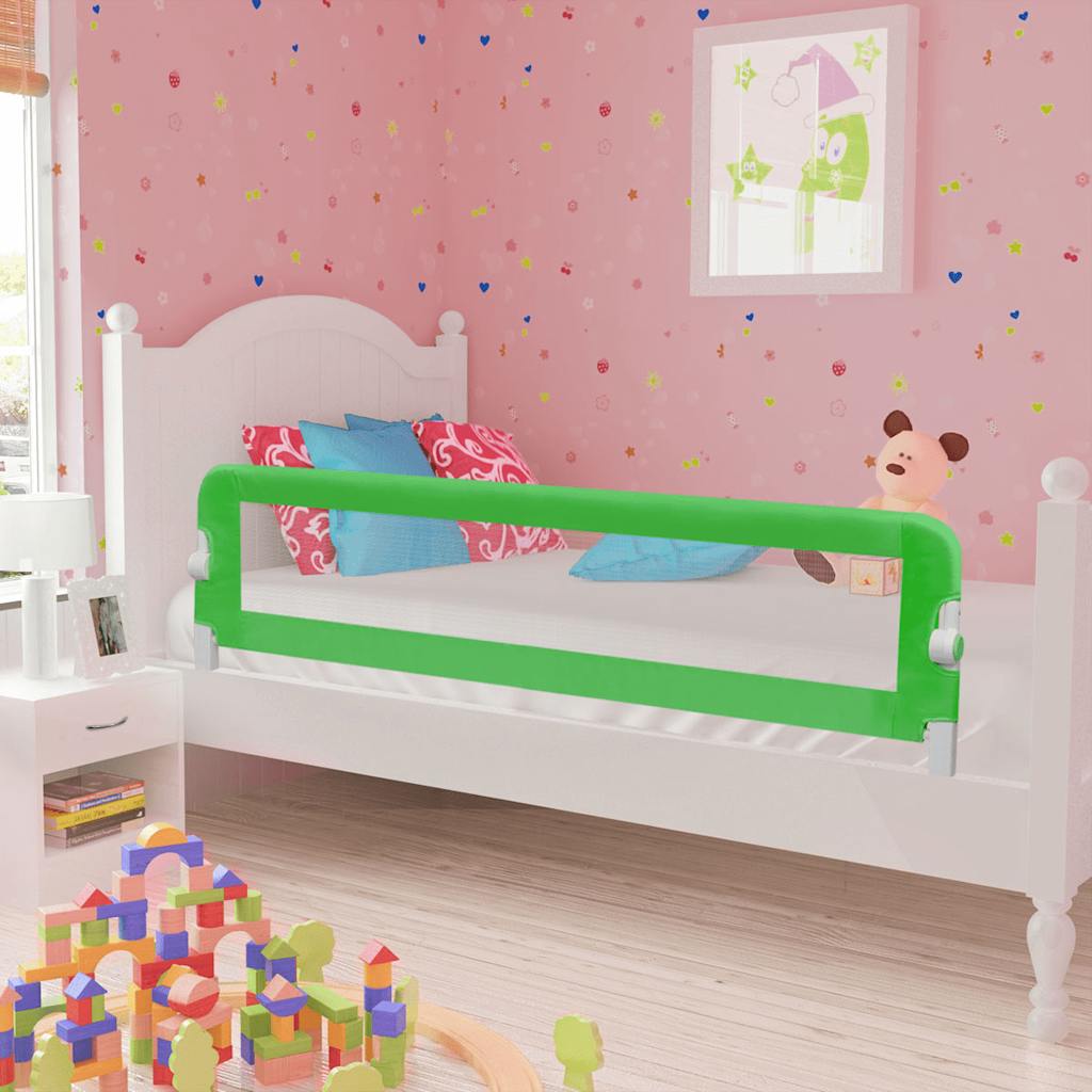 vidaXL Toddler Bed Rail 2 pcs. Green 150x42 cm